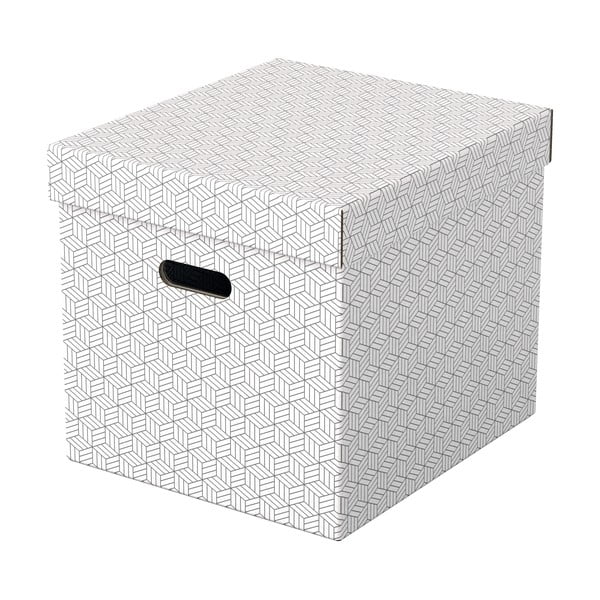 Komplet 3 belih škatel za shranjevanje Esselte Home, 32 x 36,5 cm