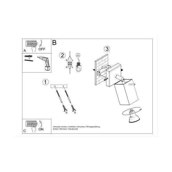 Siva stenska svetilka Toscana – Sollux-image-4