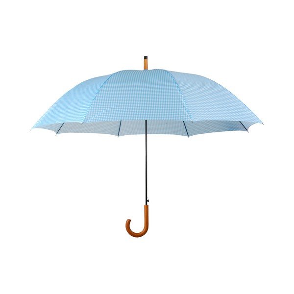 Svetlo moder dežnik z lesenim ročajem Esschert Design Rain