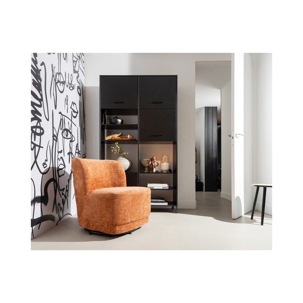 Oranžen žameten fotelj Atty – WOOOD-image-1