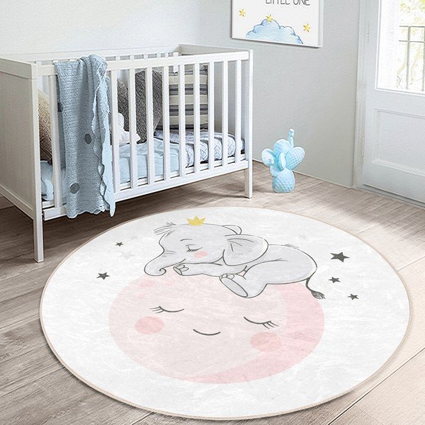 Bela otroška preproga ø 120 cm Comfort – Mila Home-image-1