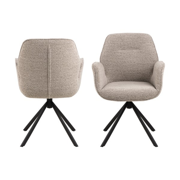 Temno siv oblazinjen jedilni stol Aura – Actona-image-3