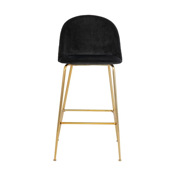 Črni žametni barski stoli v kompletu 2 ks 108 cm Lausanne – House Nordic-image-1