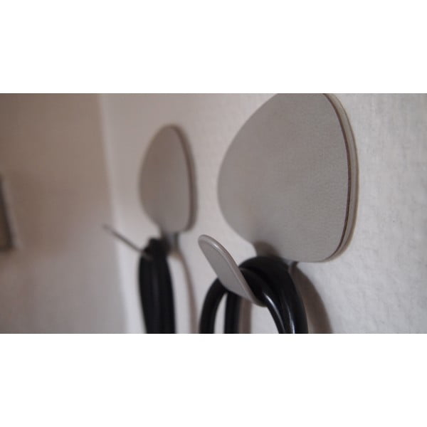 Svetlo sivi jekleni obešalniki v kompletu 2 ks Curve M Nupo – LIND DNA-image-1