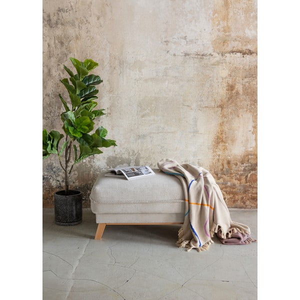 Oranžen tabure iz rebrastega žameta Tori – Bonami Selection-image-1