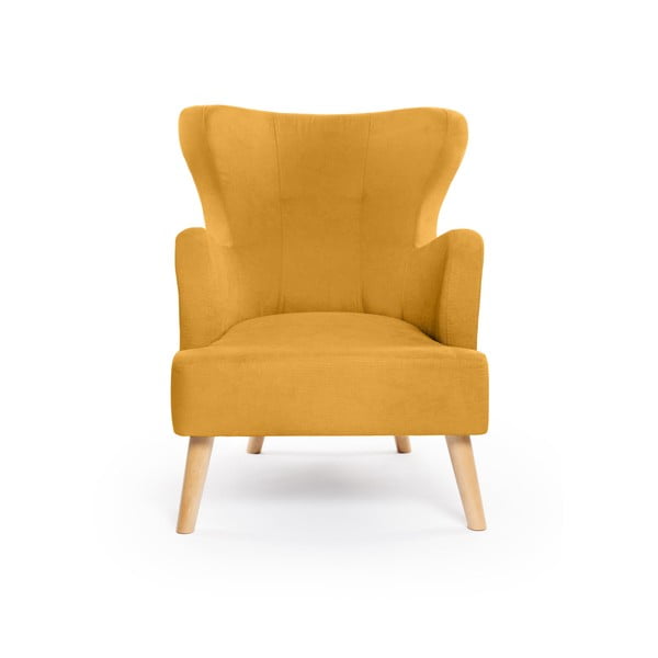 Gorčično rumen fotelj z naslonom Noemye – Bonami Selection