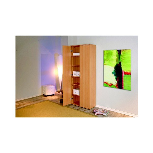 Rjava dvovratna garderobna omara Evegreen House Home, višina 189 cm-image-1