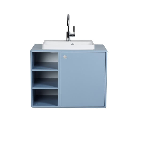 Svetlo modra stenska omarica z umivalnikom brez pipe 80x62 cm Color Bath – Tom Tailor