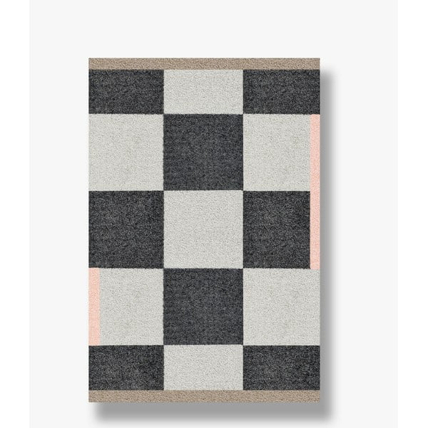 Črna/bela pralna preproga 55x80 cm Square – Mette Ditmer Denmark