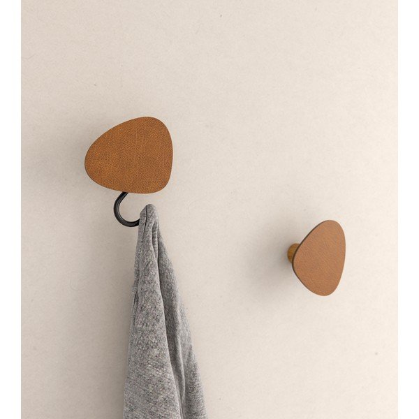 Jeklen stenski obešalnik v konjak rjavi barvi Dot L Bull – LIND DNA-image-1