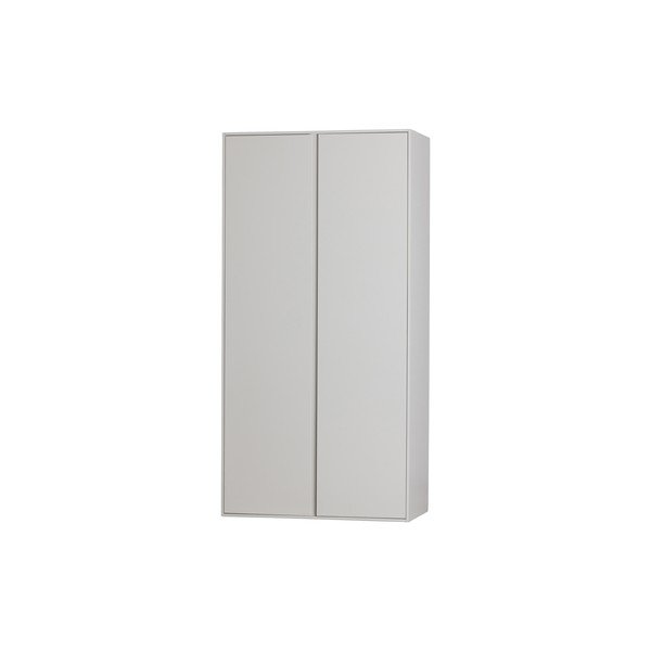 Svetlo siva garderobna omara iz masivnega bora 100x200 cm Maevy – WOOOD-image-2