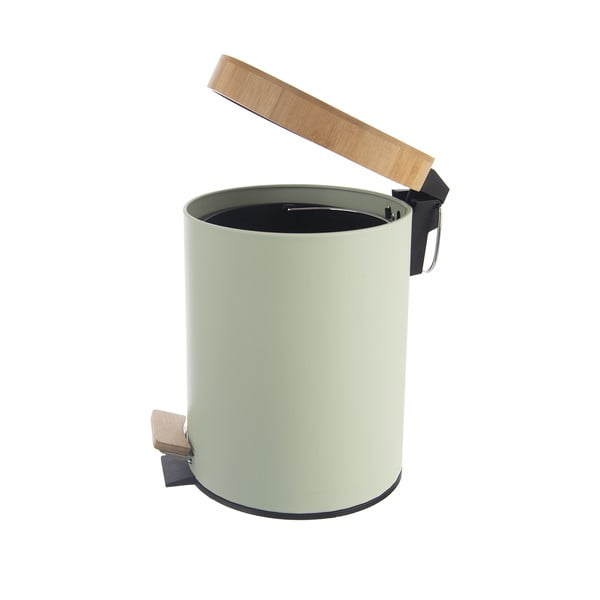 Svetlo zelen kovinski koš za smeti s pedalom 5 l Greenish – Orion-image-2