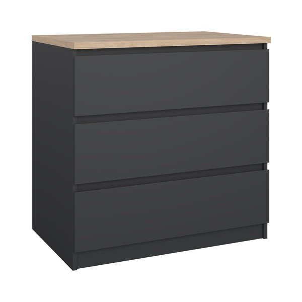 Temno siva komoda 77x76x50 cm Naia – Tvilum