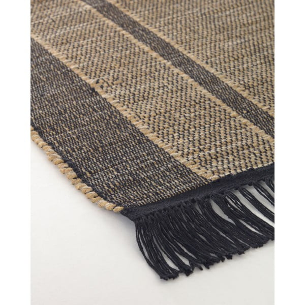 Obojestranska preproga iz morske trave v črni in naravni barvi 200x300 cm Brunilda – Kave Home-image-2