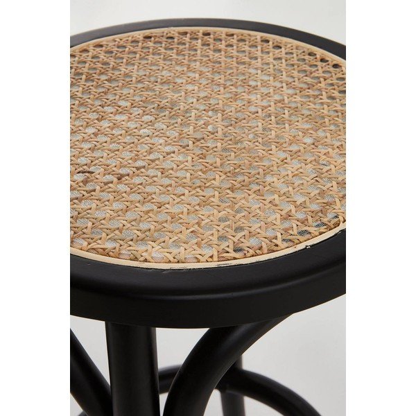 Črni barski stoli v kompletu 2 ks iz ratana (višina sedeža 65,5 cm) Koster – Jotex-image-3