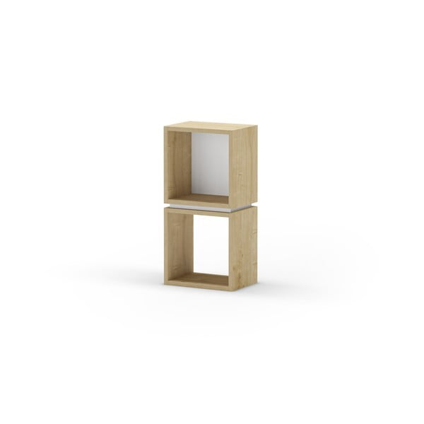 Bel regal v hrastovem dekorju 32x66 cm Lofty – Marckeric-image-2