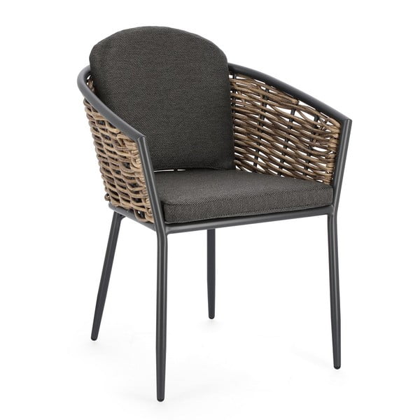 Siv kovinski vrtni stol Maribela   – Bizzotto