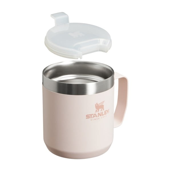 Svetlo rožnat termo lonček iz nerjavečega jekla 350 ml Stay-Hot Camp Mug Rose Quartz – Stanley-image-2