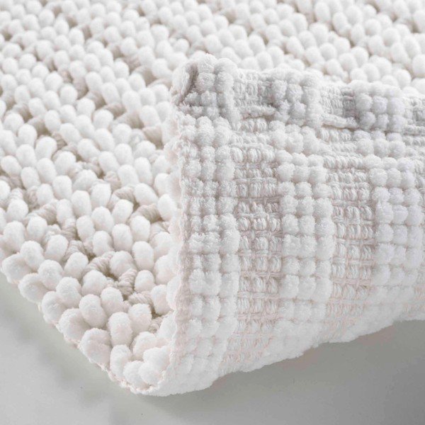 Bela kopalniška preproga 50x80 cm Voltis – douceur d'intérieur-image-2