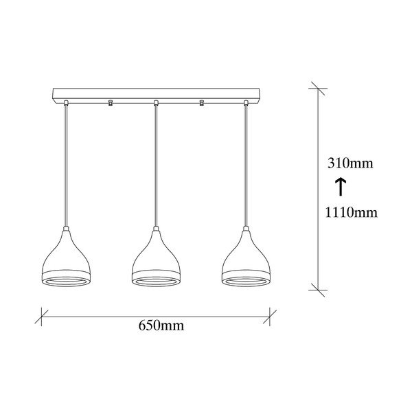Črna/bakrena viseča svetilka s kovinskim senčilom Yildo – Opviq lights-image-4
