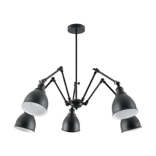 Črna viseča svetilka s kovinskim senčnikom 70x70 cm Matilda Shade - Nice Lamps