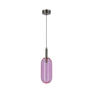 Vijolična LED viseča svetilka s steklenim senčilom ø 13 cm Fiuggi – Candellux Lighting