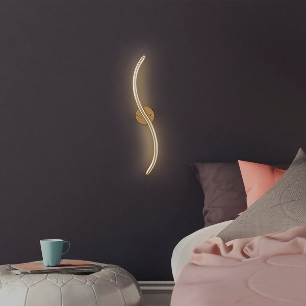 LED stenska svetilka v zlati barvi Yilan – Opviq lights-image-3