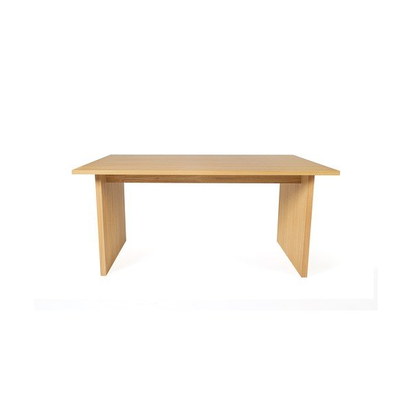 Jedilna miza s ploščo v hrastovem dekorju 90x160 cm Stripe - Woodman-image-2