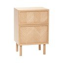 Nočna omarica iz masivnega hrasta Herringbone – Hübsch