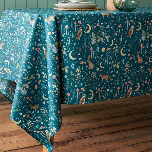 Bombažen namizni prt 137x178 cm Enchanted Twilight Animals – Catherine Lansfield-image-1