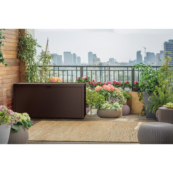 Temno rjava vrtna škatla za shranjevanje Emily – Keter-image-1