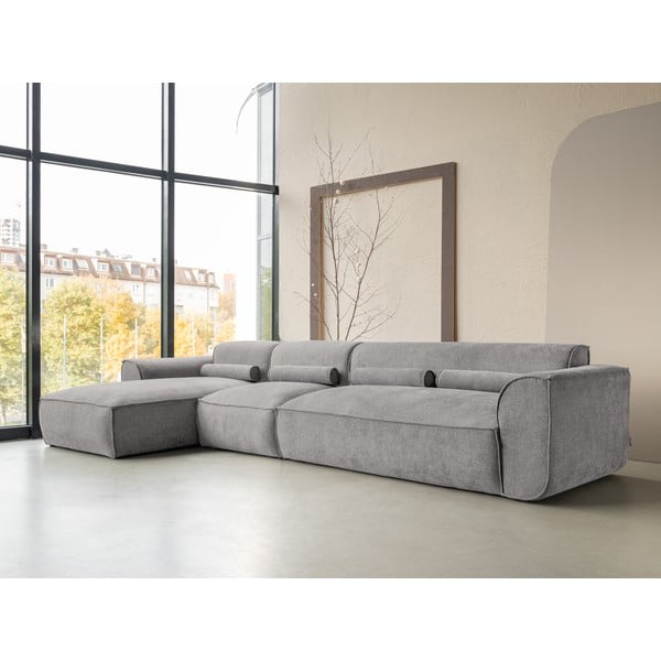 Svetlo siva kotna sedežna garnitura (levi kot) Flex Felix – Miuform-image-3