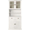 Bela vitrina iz masivnega bora 181x34 cm Mille – Støraa