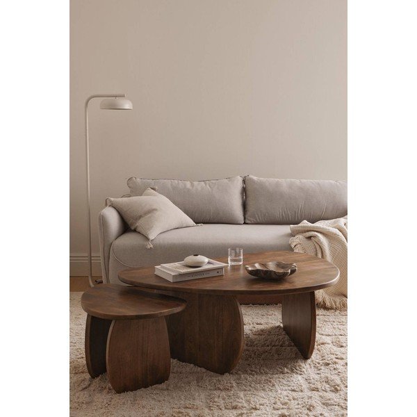 Temno rjava klubska mizica iz masivnega manga Mushroom – Ellos Home-image-1