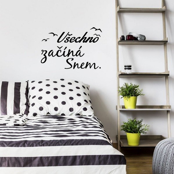 Stenska nalepka s citatom Ambiance It All Starts With a Dream-image-1
