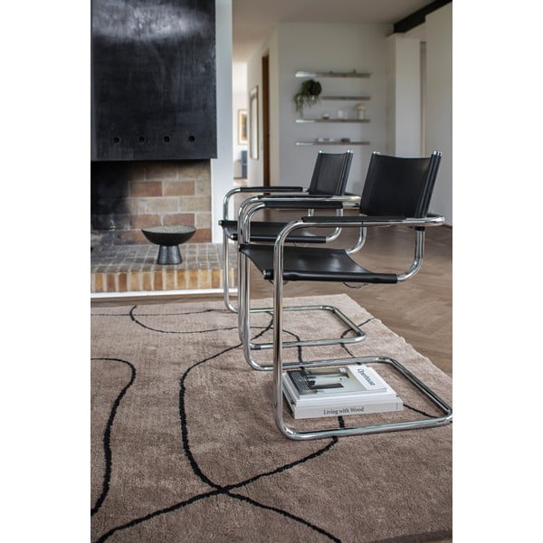 Rjava pralna bombažna preproga 140x200 cm Shadow – Mette Ditmer Denmark-image-1