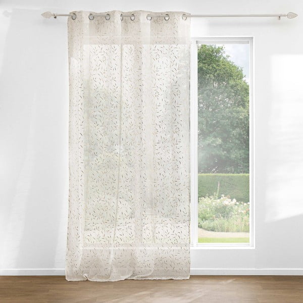 Zlato-bež prosojna zavesa 140x240 cm Maissa – douceur d'intérieur-image-1