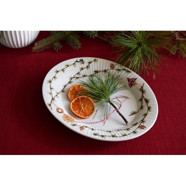 Porcelanast pladenj z božičnim motivom 22,5x28,5 cm Hammershøi Christmas – Kähler Design-image-2