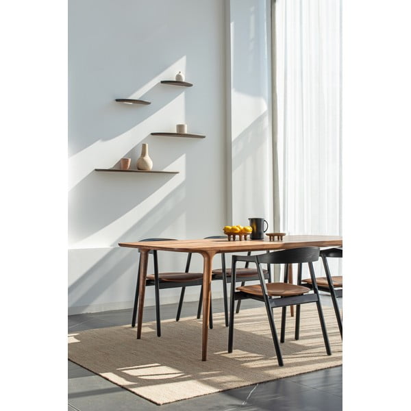 Rjava polica iz masivnega hrasta 70 cm Mu – Gazzda-image-1