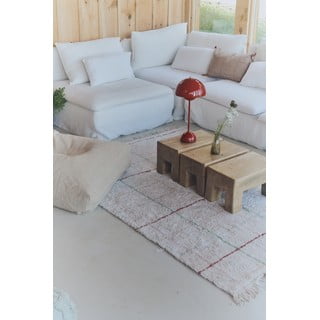 Kremno bela ročno tkana pralna bombažna preproga 90x130 cm Color Lines – Lorena Canals