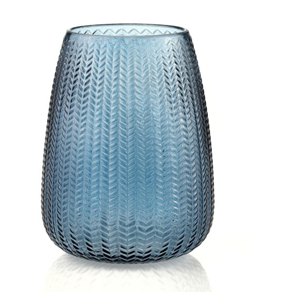 Modra steklena vaza (višina 24 cm) Sevilla – AmeliaHome