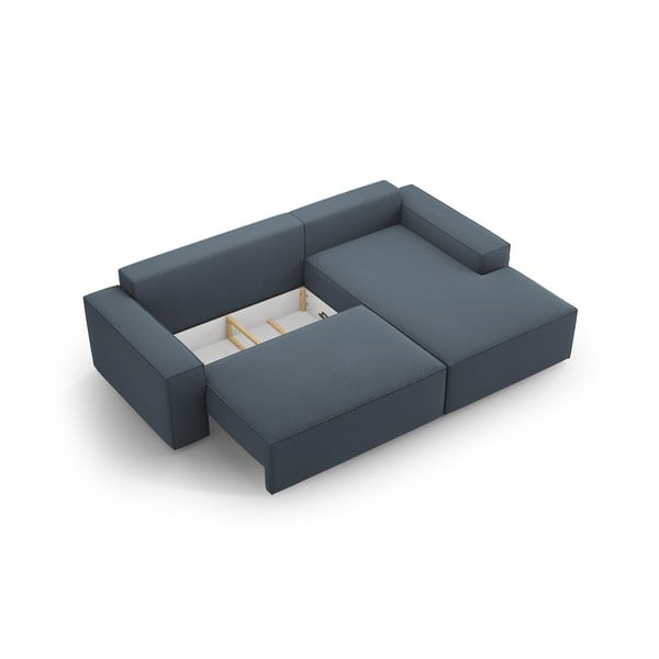 Modra raztegljiva kotna sedežna garnitura (desni kot) Jodie – Micadoni Home-image-4