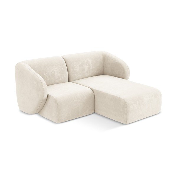 Bež kotna sedežna garnitura iz šenilje (desni kot/z ležalnikom) Lani – Makamii-image-2