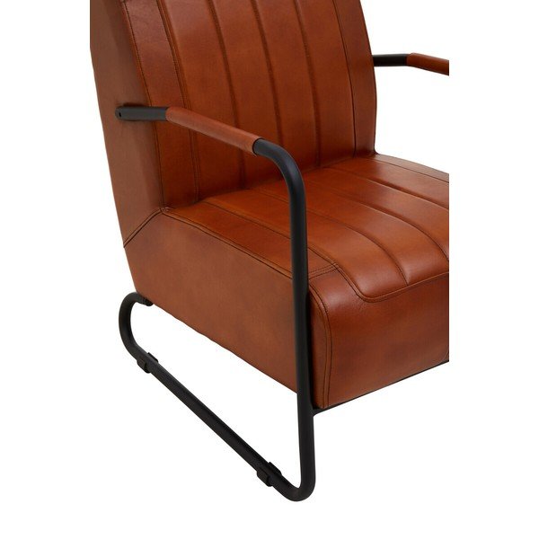 Rjav usnjen fotelj Buffalo – Premier Housewares-image-3
