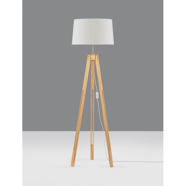 Bela/v naravni barvi stoječa svetilka (višina 145 cm) Leroy – Nova Luce-image-3
