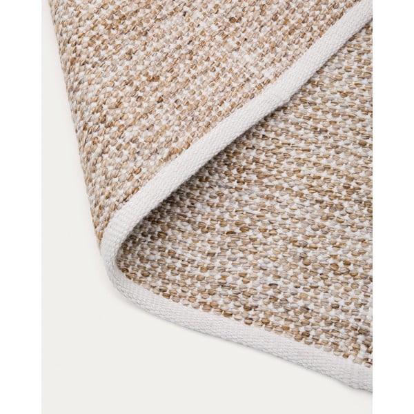 Bež notranja in zunanja preproga iz recikliranih vlaken 200x300 cm Nailan – Kave Home-image-4