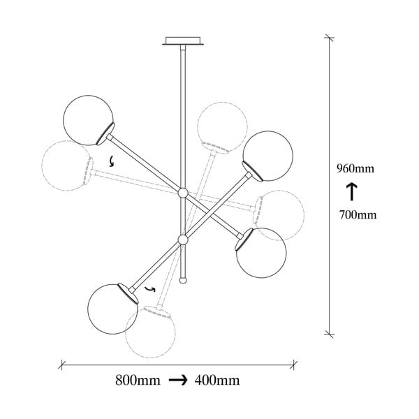 Črna viseča svetilka s steklenim senčilom Best – Opviq lights-image-3