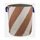 Opečnato oranžen/kremno bel tekstilni koš za perilo 5 l Diagonal – Mette Ditmer Denmark