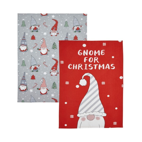 Bombažne kuhinjske krpe z božičnim motivom v kompletu 2 ks 50x70 cm Gnomes – Catherine Lansfield