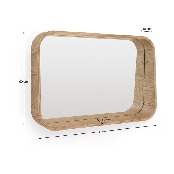 Stensko ogledalo 90x60 cm Salaya – Kave Home-image-3